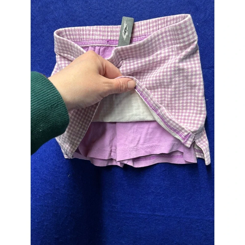 [Cottagecore] Toddler Girls OshKosh Gingham Skort 4T Purple‎